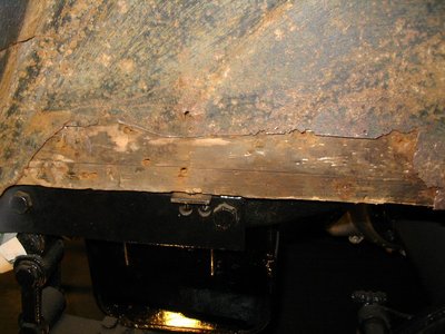 Rotten metal removed