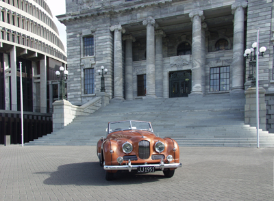 Jupiter JJ-1951, outside NZ Parliament Building Entrance