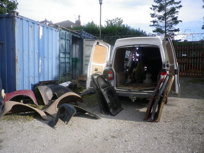 Delivery of over a ton of parts to Jowett Car Spares in Bradford